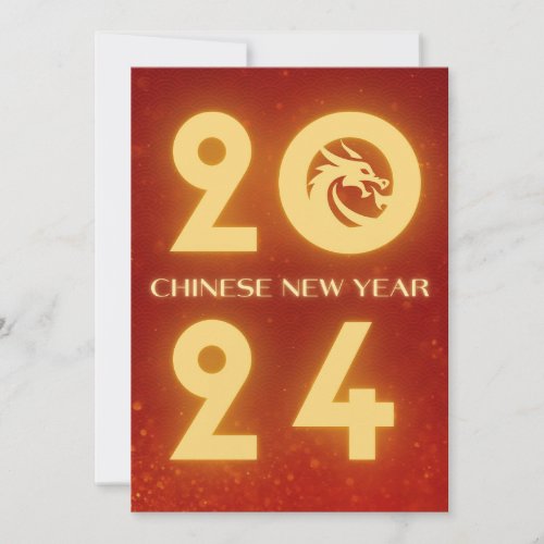 2024 chinese new year  year of dragon holiday card