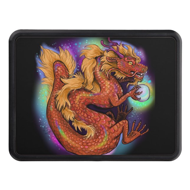 2024 chinese zodiac year of the dragon hitch cover (Front)