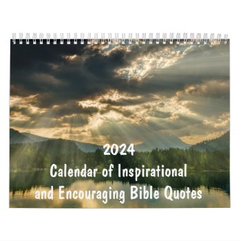 2024 Christian Bible Verses Inspirational  Calendar by christianitee at Zazzle