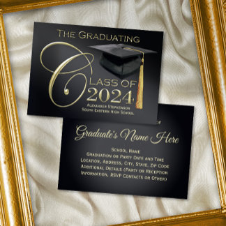2024 Classic Black & Gold Graduation Announcement