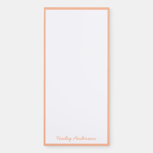 2024 Color of the Year: Peach  Magnetic Notepad (Front)