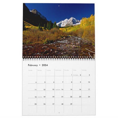 2024 Colorado Maroon Bells Calendar