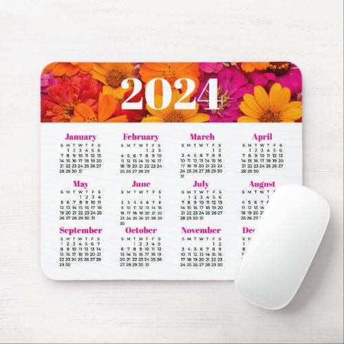 2024 Colorful Daisies Mouse Pad