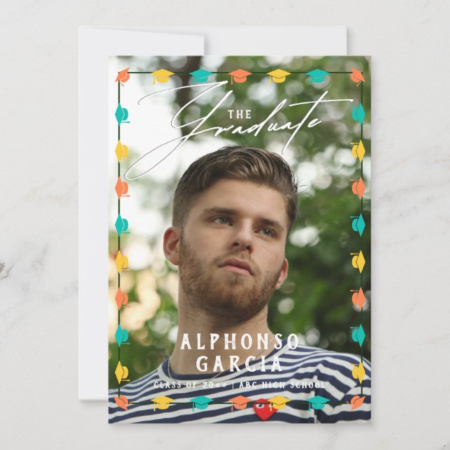 2024 Colorful Mexican Graduation Announcement (Front)