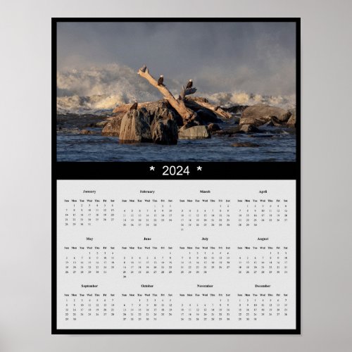 2024 Conowingo Dam Eagles Wall Calendar Poster