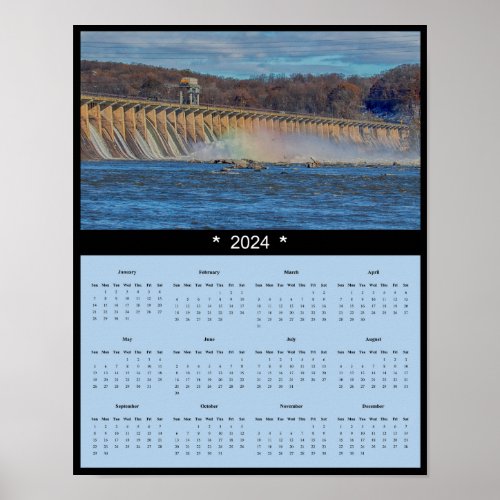 2024 Conowingo Dam Wall Calendar Poster