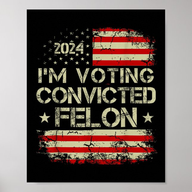 2024 Convicted Felon10  Poster (Front)