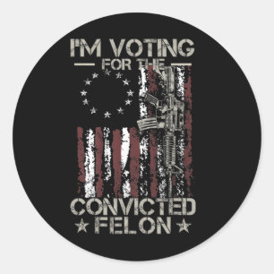 2024 Convicted Felon11 Classic Round Sticker