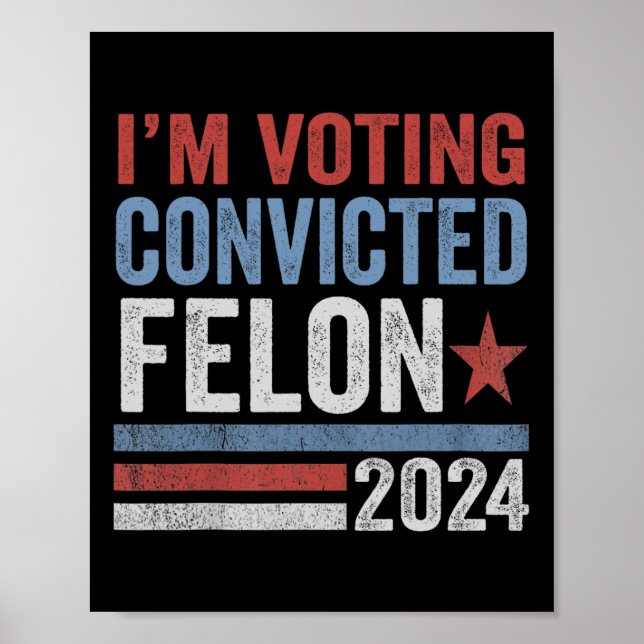 2024 Convicted Felon30  Poster (Front)