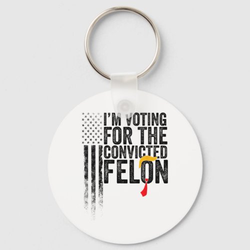 2024 Convicted Felon_ Im Voting Convicted Felon 2 Keychain