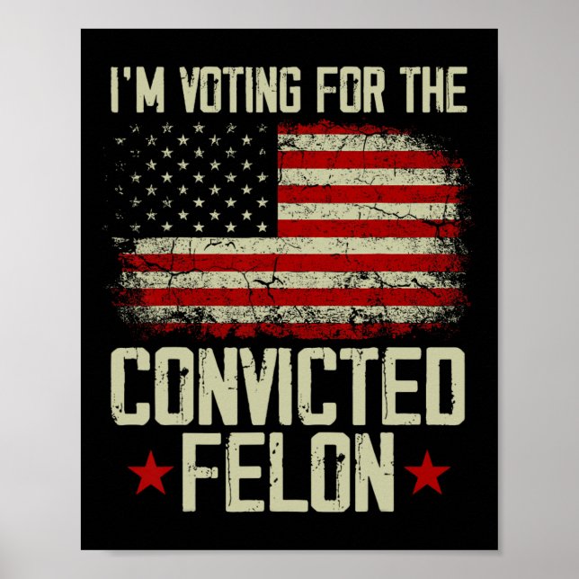 2024 Convicted Felon - I'm Voting Convicted Felon  Poster (Front)