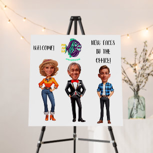 2024 Corporate New Faces Custom Caricatures Foam Board