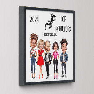 2024 Corporate Top Achievers Custom Caricatures Peel And Stick Photo Tile