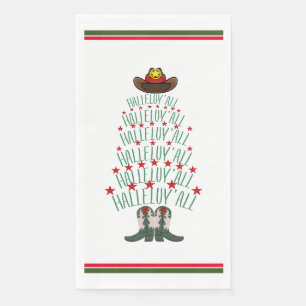 2024 Cowboy Christmas Tree guest Paper Guest Towels