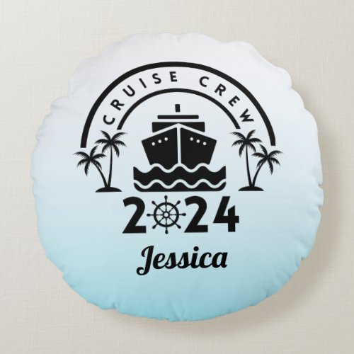 2024 cruise crew keepsake bedroom decor birthday round pillow