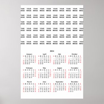 2024 Custom Create Your Own Calendar Poster by giftsbygenius at Zazzle