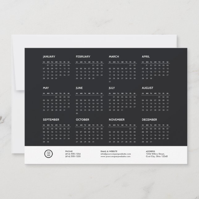 2024 Custom Logo Company Announcement Calendar (Front)