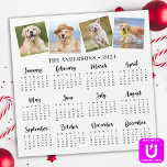 2024 Custom Photo Family Pet Dog 12 Month Calendar<br><div class="desc">2024 Photo Calendar Magnet Cards - Send New Year Greetings or include in your Christmas cards, these 5x7 photo calendar cards are perfect as Christmas and New Year cards to family and friends. Perfect to highlight or circle special family dates, anniversaries, birthdays, and reunions. Personalize these full year photo calendar...</div>
