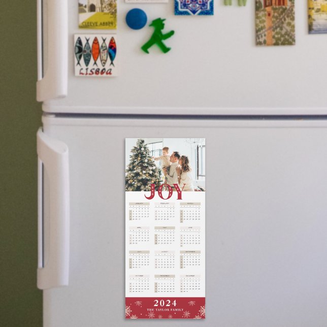 2024 Custom Photo Joy Calendar Magnetic Card (2024 Custom Photo Joy Calendar Magnetic Card)