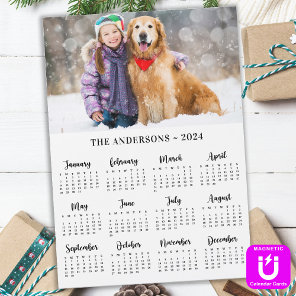 2024 Custom Photo Pet Puppy Dog Calendar Magnet