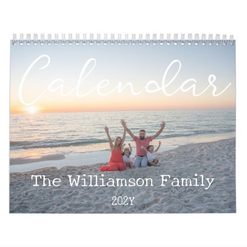 2024 Custom Typography Family Photo Wall Calendar