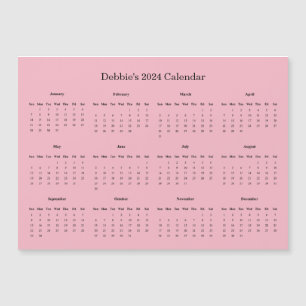 2024 Customizable Full Year Calendar