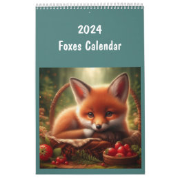 2024 Cute Foxes Fun Animals Calendar
