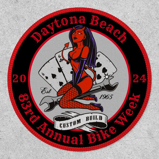 2024 Daytona Beach 83rd Annual Bike Week Hot Babe Patch (Front)
