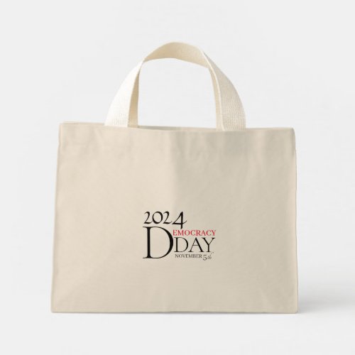 2024 Democracy D_Day Cotton Canvas Hand Tote