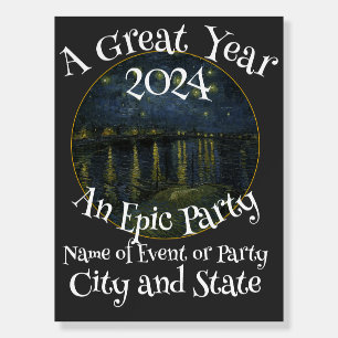 2024 Dinner Happy Hour Girls Boys Night Out Wine Foam Board