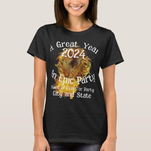 2024 Dinner Party Holiday Cocktail Wine Cheese T_Shirt