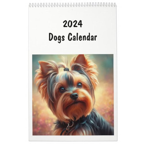 2024 Dog Breed Fun Animals Calendar