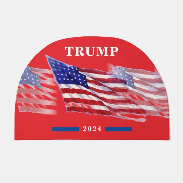 2024 Donald Trump American Flag Doormat (Front)