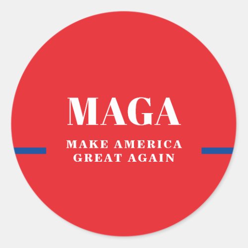 2024 Donald Trump MAGA Make America Great Again Classic Round Sticker