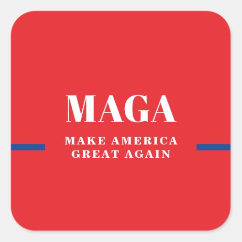 2024 Donald Trump MAGA Make America Great Again Square Sticker