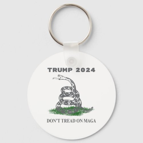 2024 Dont Tread On Maga Snake Rattlesnake On Gr  Keychain