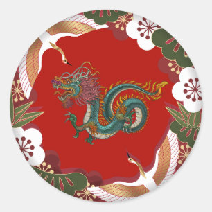 2024, Dragon Year Classic Round Sticker