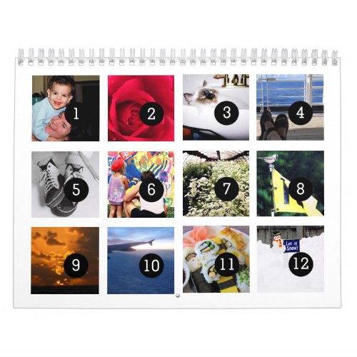 2024 Easy as 1 to 12 Your Own Photo Calendar White