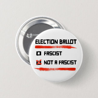 2024 Election Ballot: Vote Not A Fascist Button