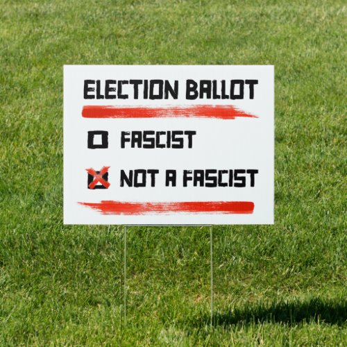 2024 Election Ballot Vote Not A Fascist Sign