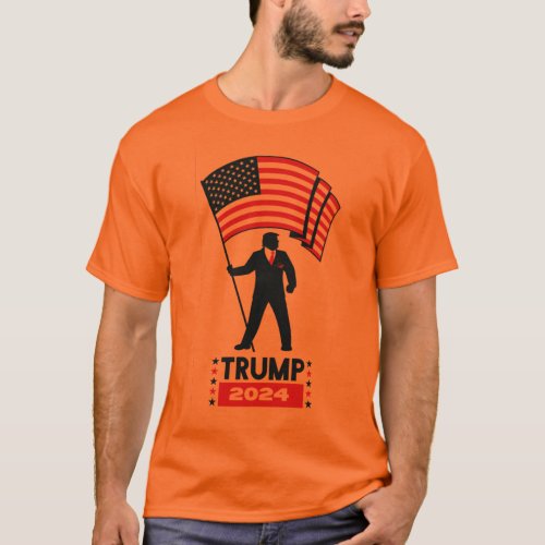 2024 Election Donald Trump For President Orange T_Shirt