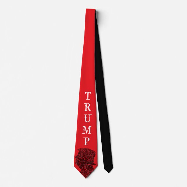 2024 Election Donald Trump For President Red Black Neck Tie (Front)