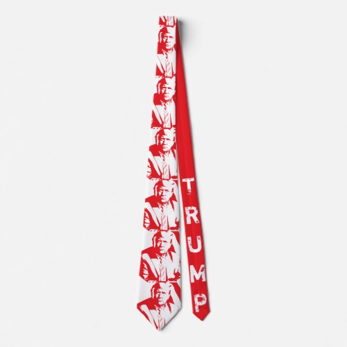 2024 Election Donald Trump For President Red White Neck Tie