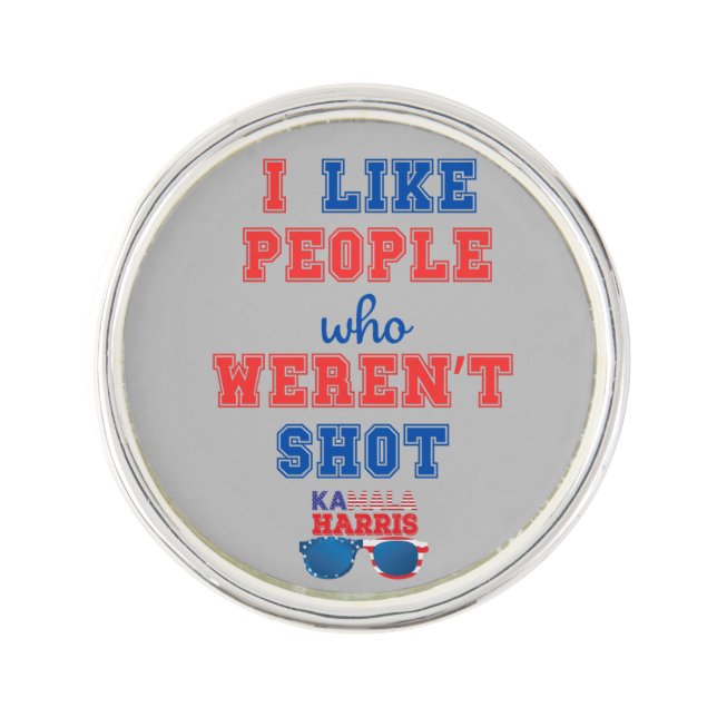 2024 Election Kamala Harris Merch Comma La funny Lapel Pin (Front)