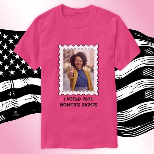 2024 Election Photo Postage Stamp Women Voters T_Shirt