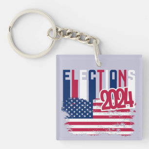 2024 Election Presidential Political Campaign Keychain
