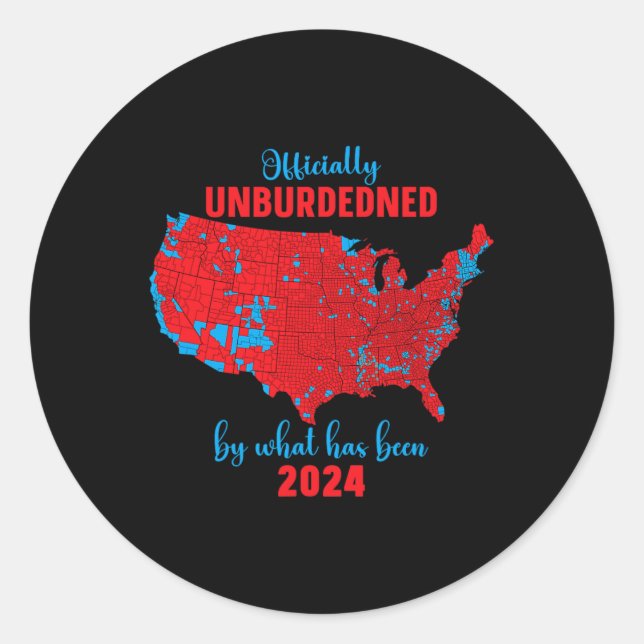 2024 Election Results Map  Classic Round Sticker (Front)