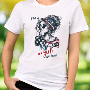 2024 Election Vibes I'm a Trump Girl Deal with it Tri-Blend Shirt