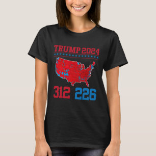 2024 Electoral Map 312 Red 2024 Election Results M T-Shirt