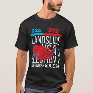 2024 Electoral Map Final Votes 312 Trump Landslide T-Shirt